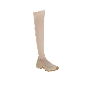 MM6 Maison Margiela X Salomon Thigh Length Round Toe Boots Women's