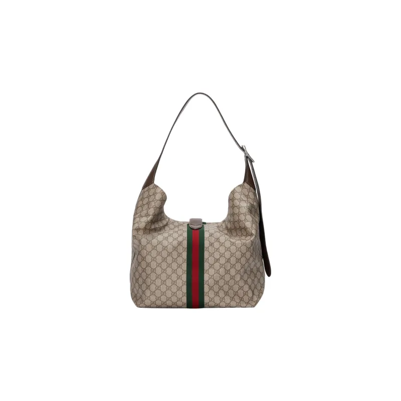GUCCI Jackie 1961 Canvas With Leather Crescent HOBO Canvas Bag, Shoulder Bag Unisex-4
