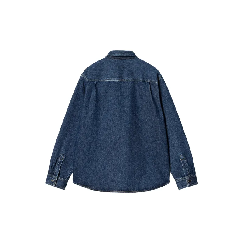 Carhartt WIP FW23 Tannin Series Shirts Men Stonewashed Blue-1