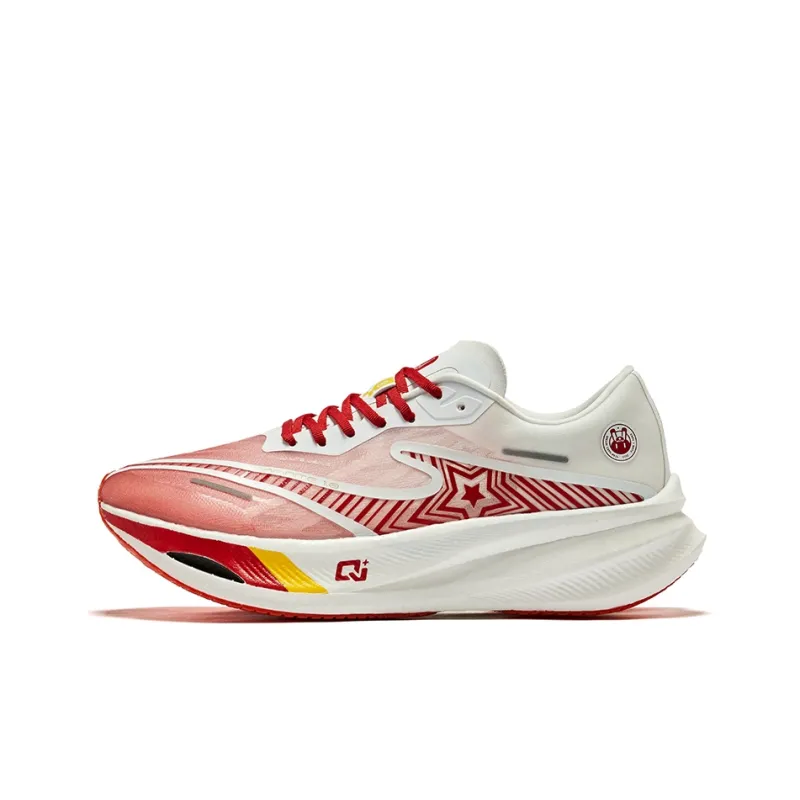 NATU x Erke Zhijing 1.0 Cushioning Anti Slip And Wear Resistant Coverage Low Top Running Shoes Men's Red White-0