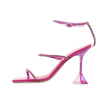 AMINA MUADDI Crystal-embellished Open-toe Sandals
