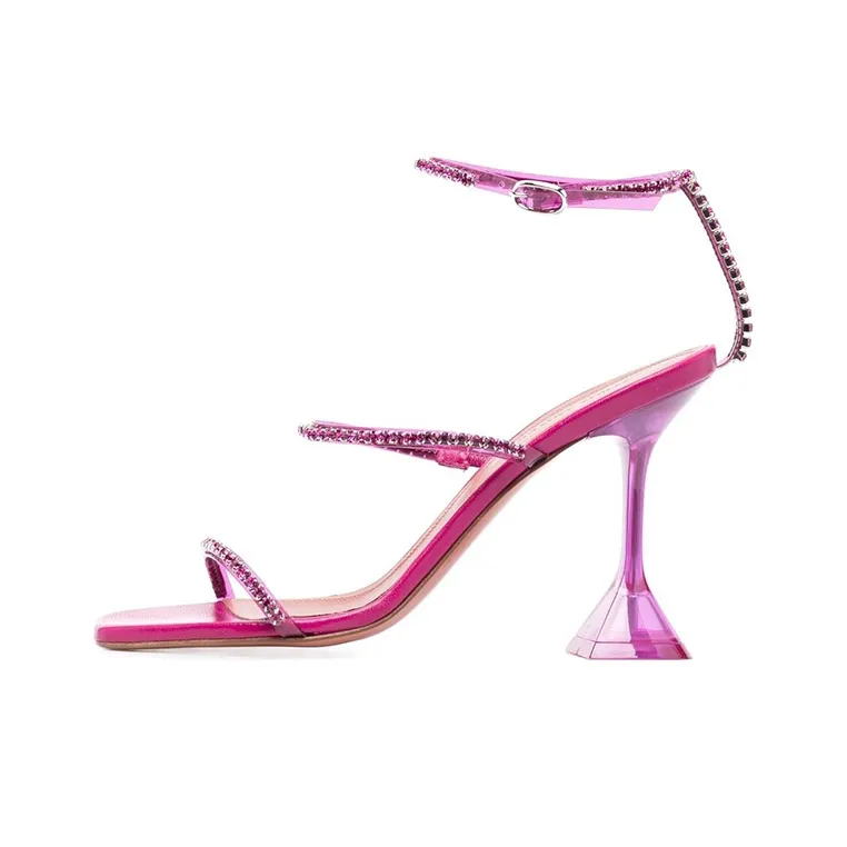 AMINA MUADDI Crystal-embellished Open-toe Sandals-0