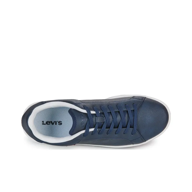 Levis Abrasion Resistant Low Top Skateboard Shoes Men's Dark Blue-4