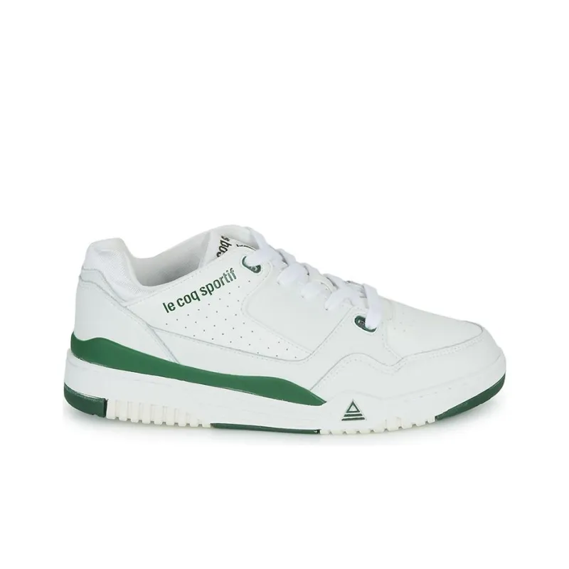 Le Coq Sportif Abrasion Resistant, Lightweight, And Breathable Low Top Skateboard Shoes Men's White Green-1
