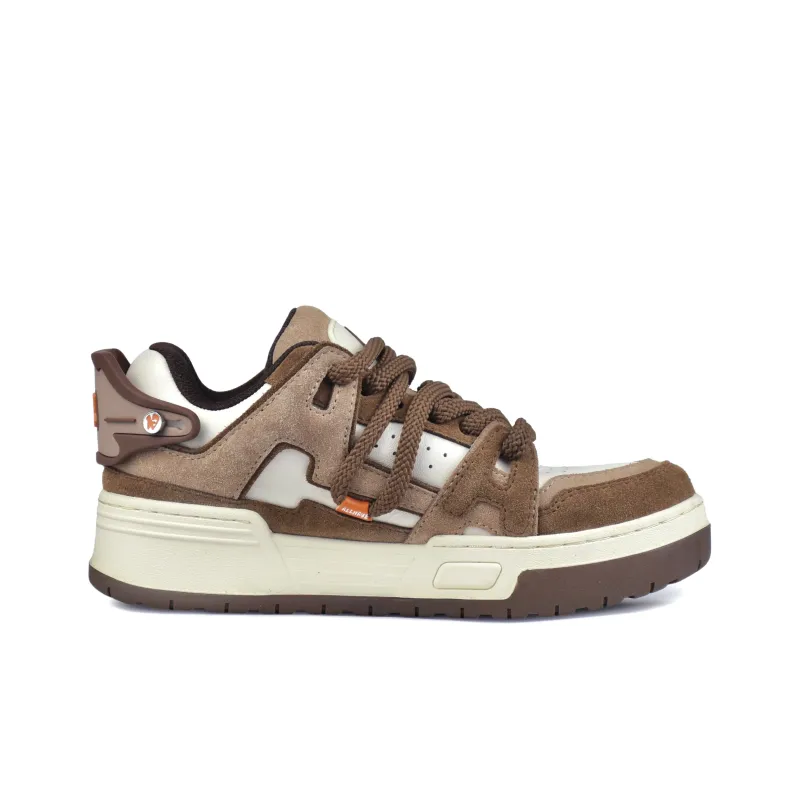 ALLHAVE Retro Futurer AA Anti Slip Wear Resistant Low Top Skateboard Shoes Unisex Brown-3