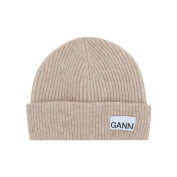 GANNI Fitted Rib Knit Beanie
