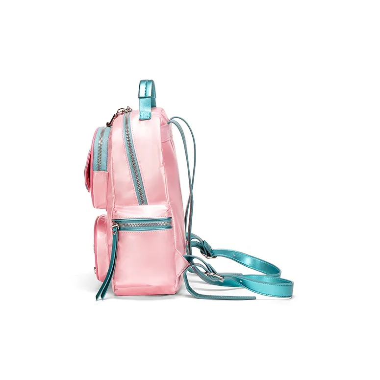 JELLYTOYBOY Fabric+PU Xingji Bag Backpack Medium Size Women's Black/Silver/Pink-27