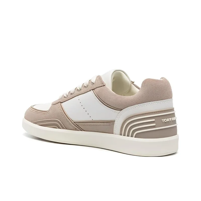 TORY BURCH Clover Court Panelled Suede Sneakers-3