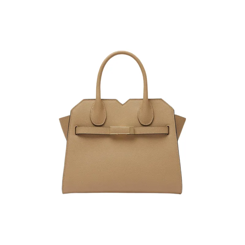Valextra Calfskin Shoulder Bag, Crossbody Bag, Handbag Mini Women's Cashmere Beige-0
