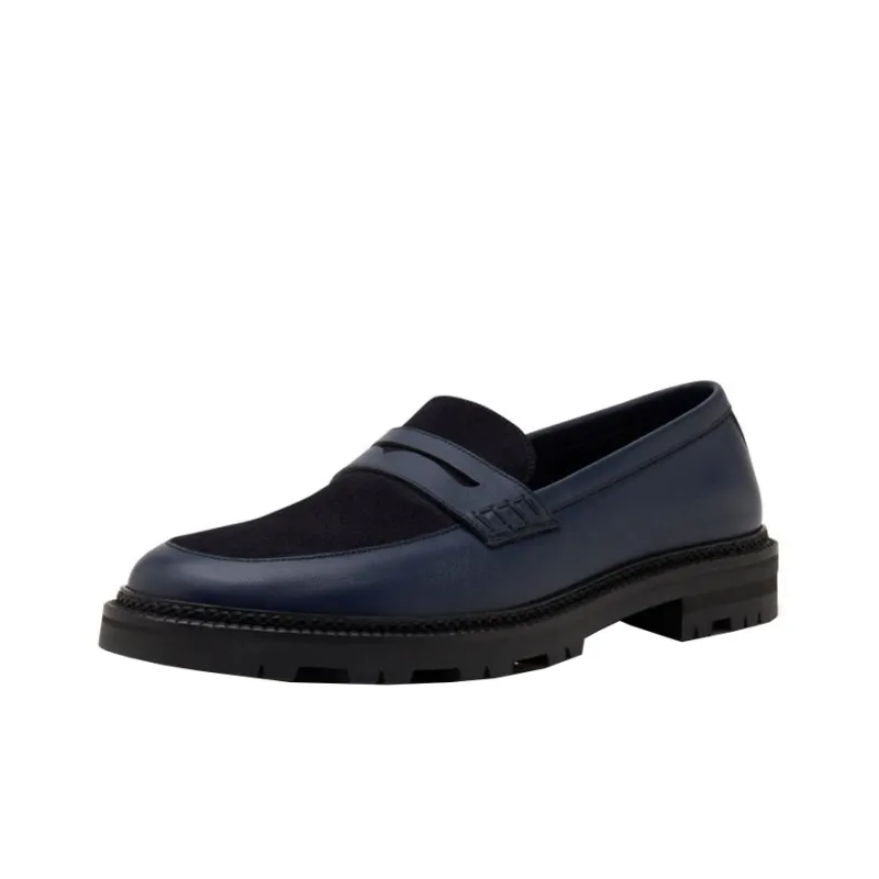 MANOLO BLAHNIK Hudson Loafers 1cm Men's Blue Black-2