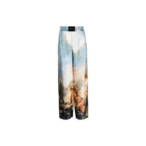 Roberto Cavalli Painting-print Silk Trousers