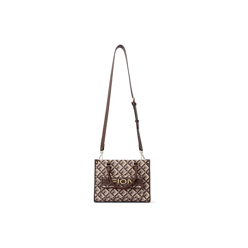 FION Fabric Tote Bag, Shopping Bag, Shoulder Bag, Handbag Medium Size Women's Multicolor-1