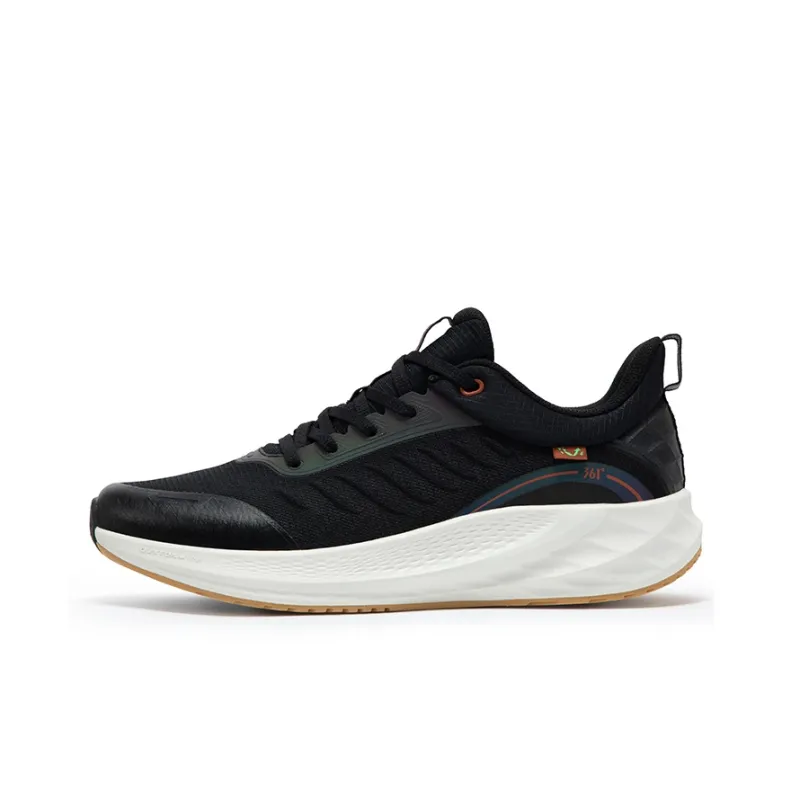 361° Rain Block 6.0 Cushioned Anti-Slip Wear-Resistant And Water-Resistant Low-Top Running Shoes Men's Black White-0