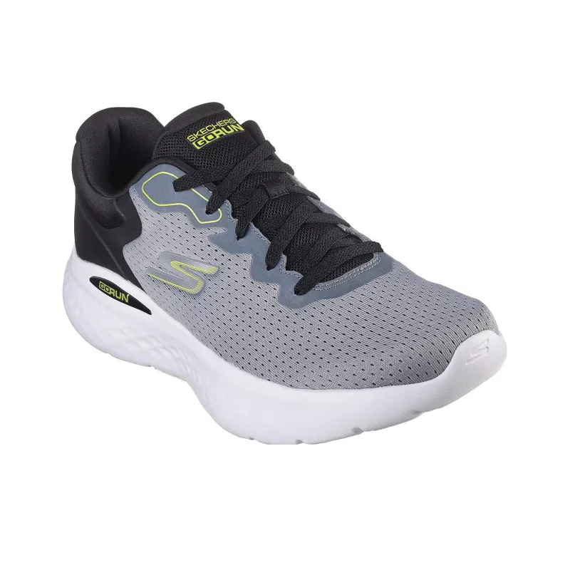 Skechers Go Run Lite Low Top Running Shoes Men's Black Gray-2