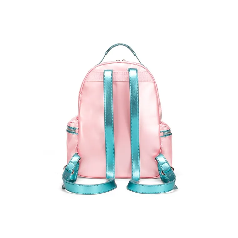 JELLYTOYBOY Fabric+PU Xingji Bag Backpack Medium Size Women's Black/Silver/Pink-26