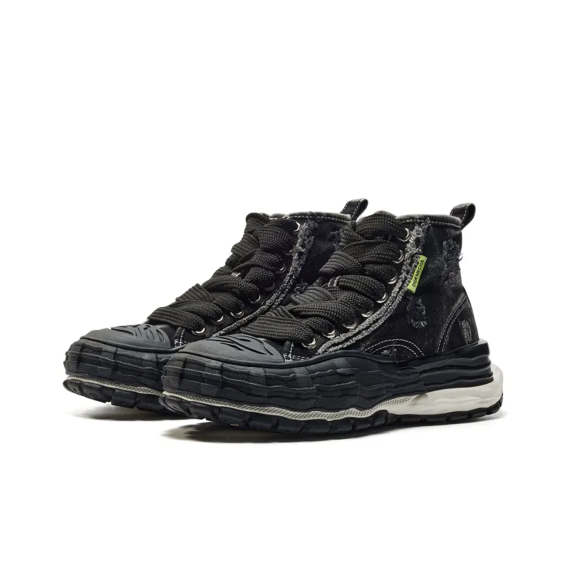 OGR Recast Collection High Top Canvas Shoes Unisex Black-2