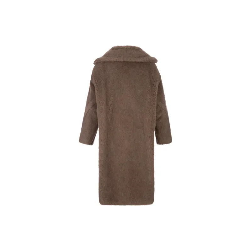 MaxMara Double-breasted Shearling Midi Coat-1