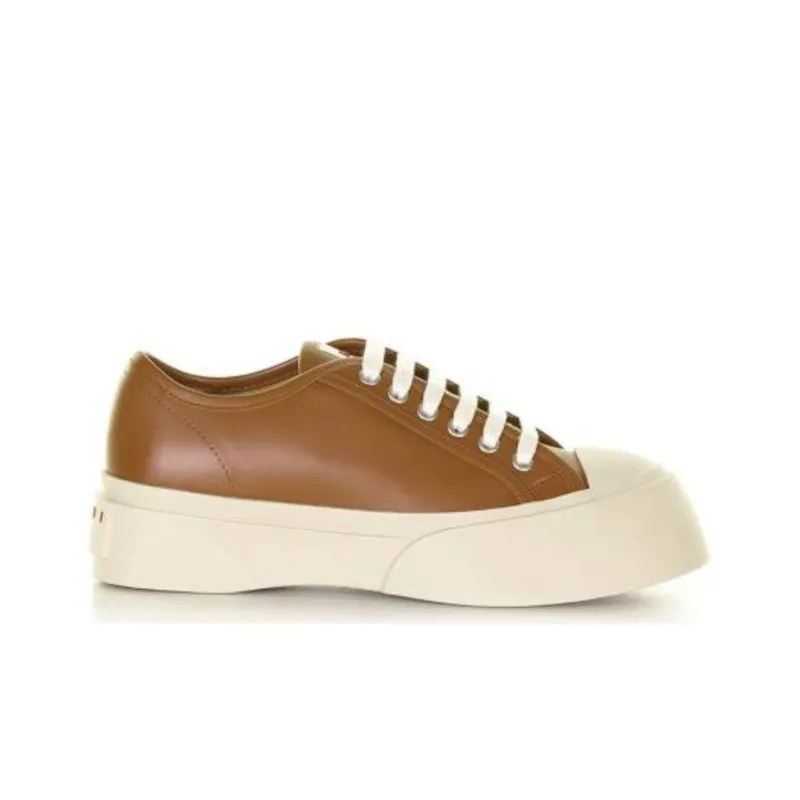 MARNI Breathable Low Top Skateboard Shoes Women's Light Brown-1