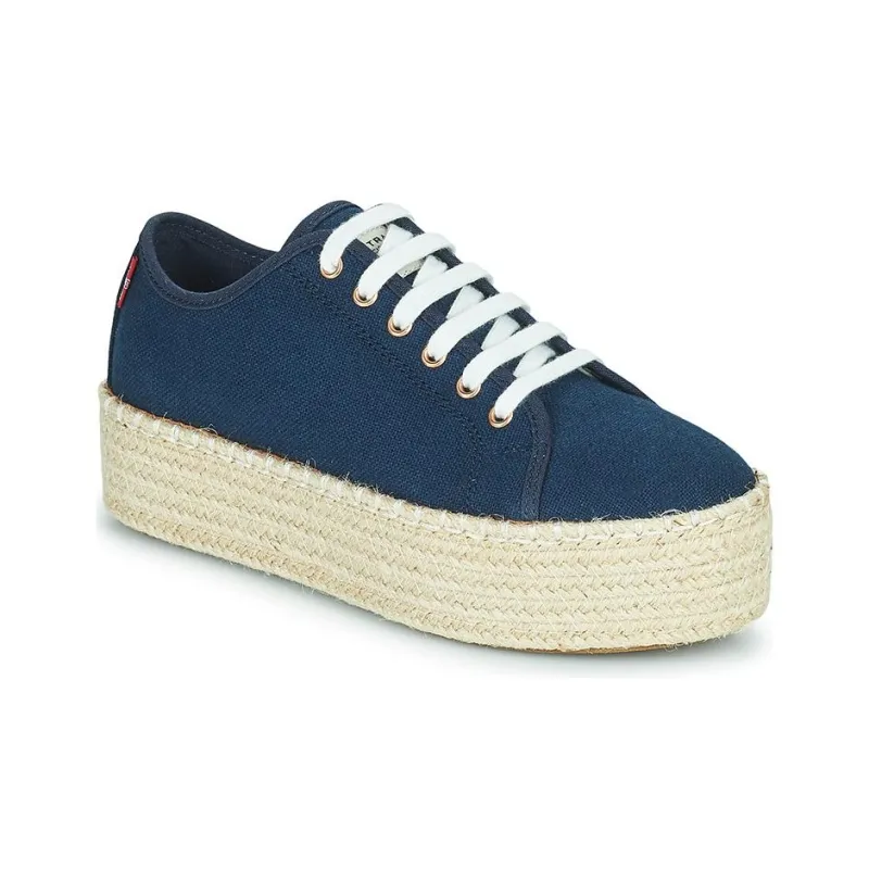 Levis Abrasion Resistant Low Top Canvas Shoes Women's Blue-3