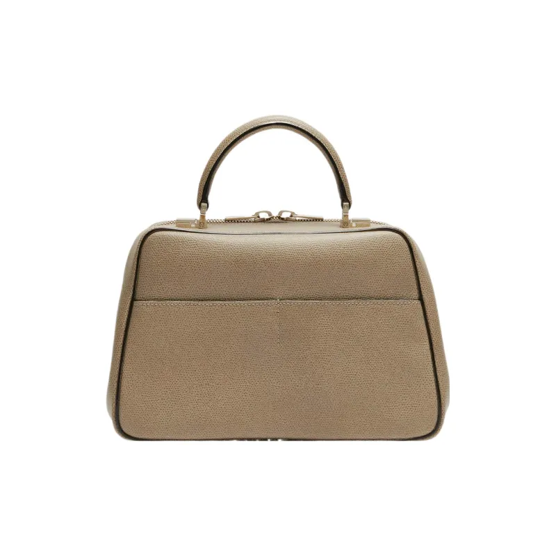 Valextra Serie S Calfskin Shoulder Bag Crossbody Bag Handbag Medium Size Women's Oyster Brown-1