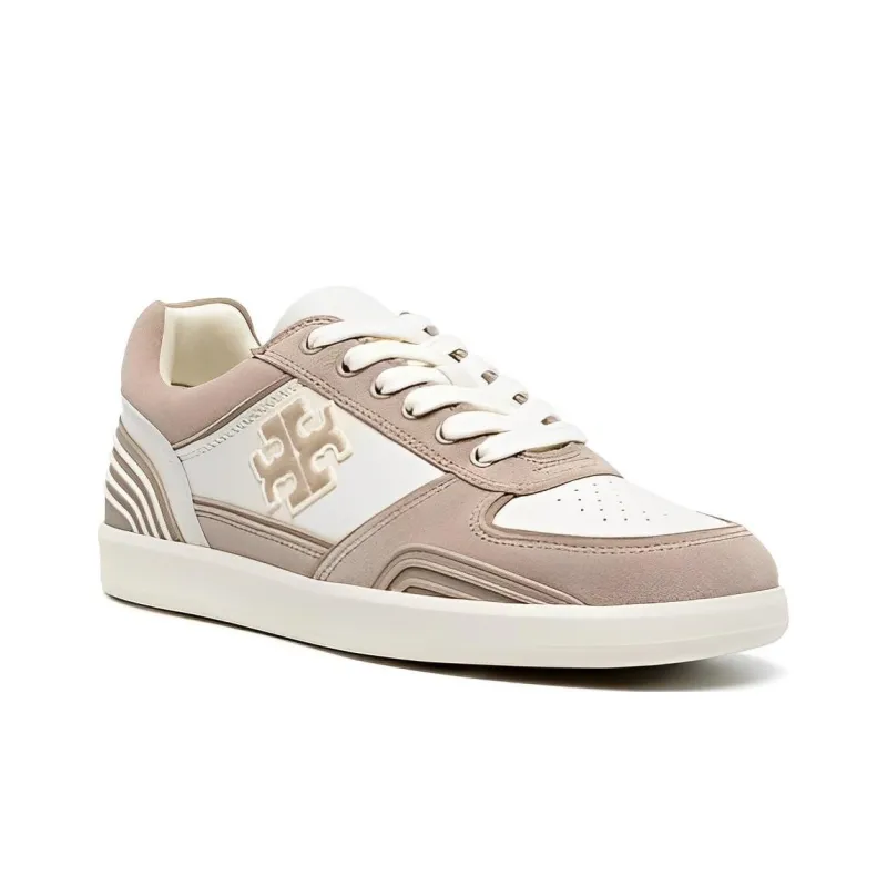 TORY BURCH Clover Court Panelled Suede Sneakers-2