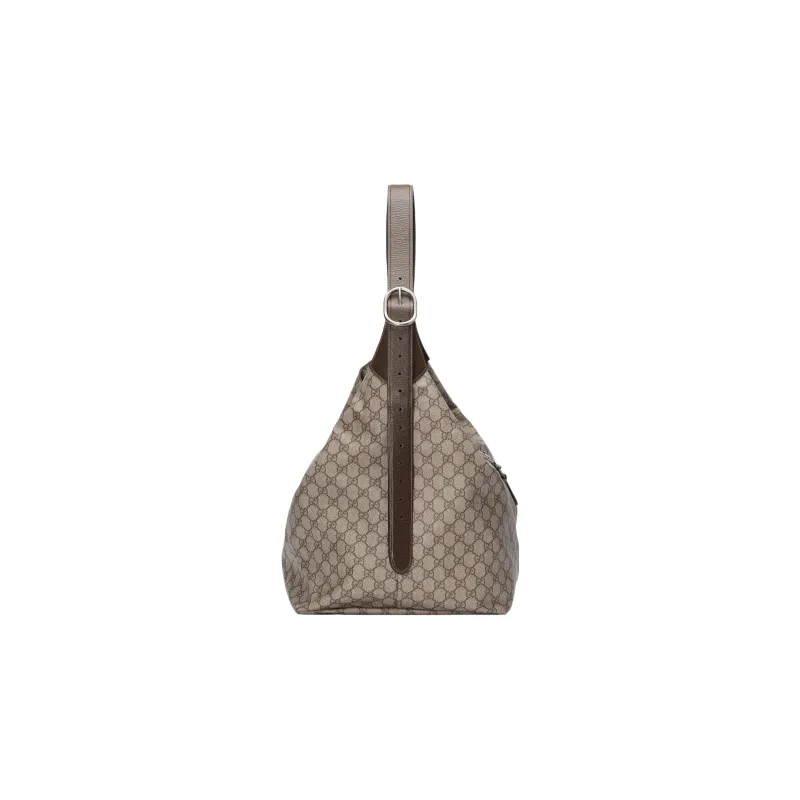 GUCCI Jackie 1961 Canvas With Leather Crescent HOBO Canvas Bag, Shoulder Bag Unisex-3
