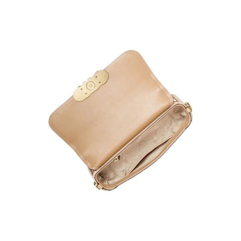 MICHAEL KORS PARKER Suede With Leather Handbag, Shoulder Bag Medium Size Women's Camel-2