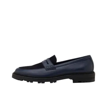 MANOLO BLAHNIK Hudson Loafers 1cm Men's Blue Black
