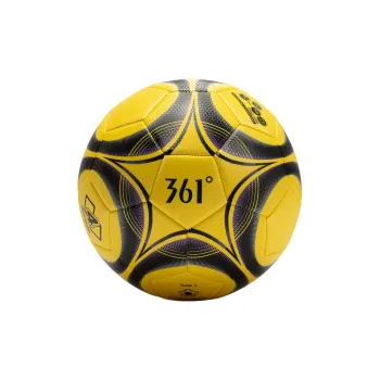 361° Size 4 Soccer PVC Machine Stitched Soccer Ball Unisex Star Shadow Black Yellow