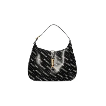 GUCCI Jackie 1961 Leather Crescent Shoulder Bag Shoulder Bag Women's Black