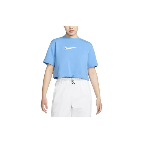 Nike Sportswear Swoosh Women's Short-Sleeve Crop Top Blue