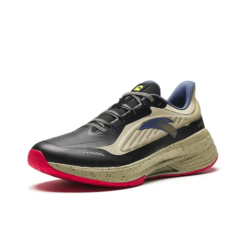 Anta Innovative Water Repellent Anti Slip Wear Resistant Low Top Running Shoes Men's Black Brown-1
