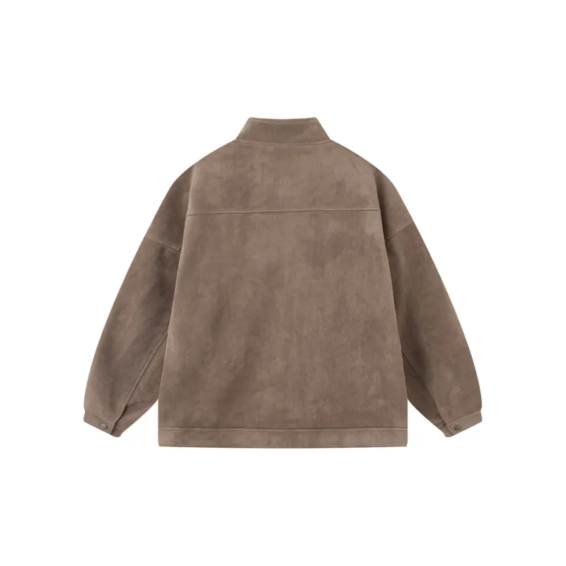BTW Suede Patchwork Unisex Jacket-1