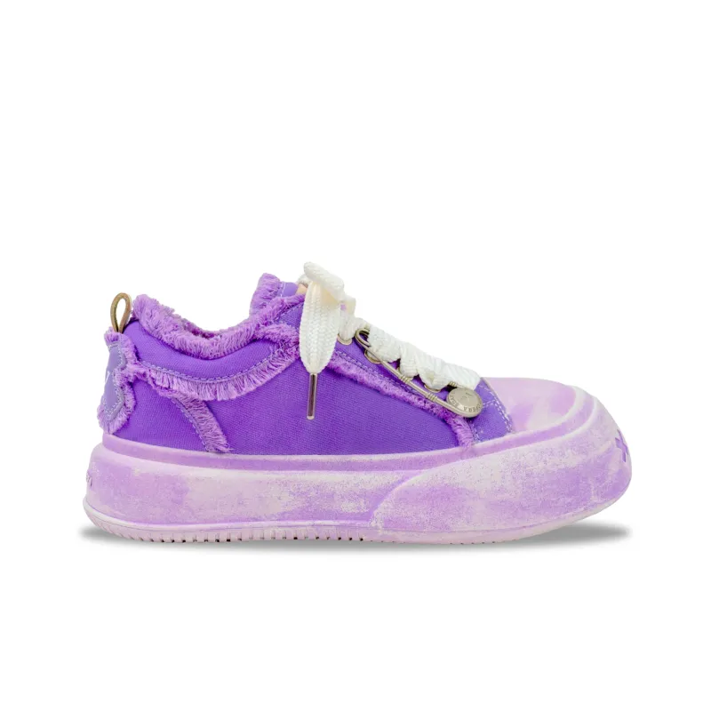 SOAP OPERA Wiping Color Series Anti Slip Wear Resistant Low Top Canvas Shoes Unisex Portuguese Dark Purple Box-2