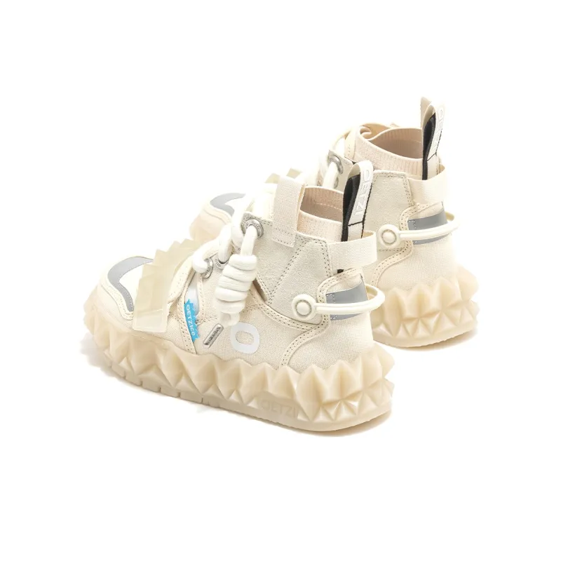 OETZI Ice Mountain Series 1 Warm High Top Skateboard Shoes Unisex Beige-2
