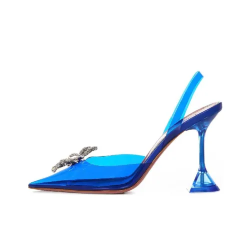 AMINA MUADDI Begum 95mm Glass PVC Sling Electric Blue