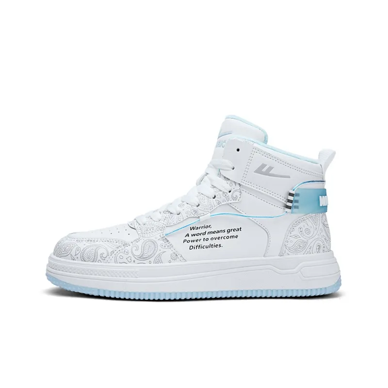 WARRIOR Skateboard Shoes Unisex High Top Gray/Blue-8