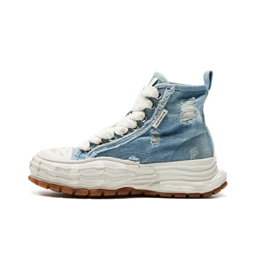 OGR Canvas Shoes Unisex High-Top Denim Blue