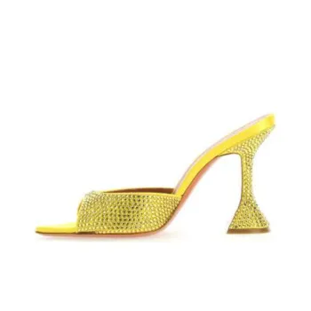 AMINA MUADDI Caroline 95mm Crystal-embellished Mules