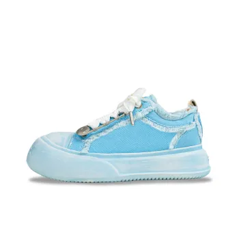 SOAP OPERA Wiping Color Series Low Top Canvas Shoes Unisex Crushed Ice Blue Box