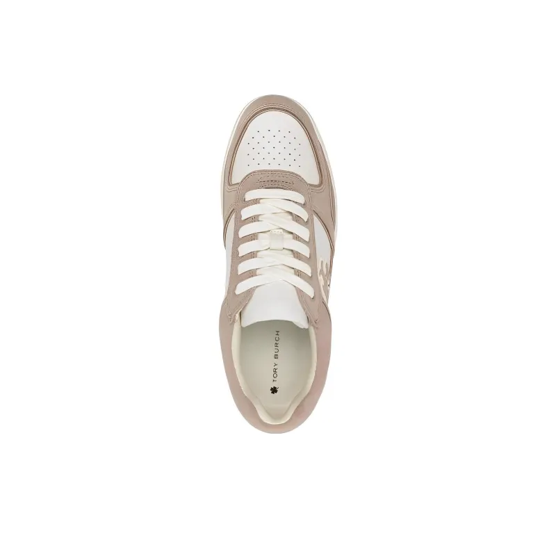 TORY BURCH Clover Court Panelled Suede Sneakers-4