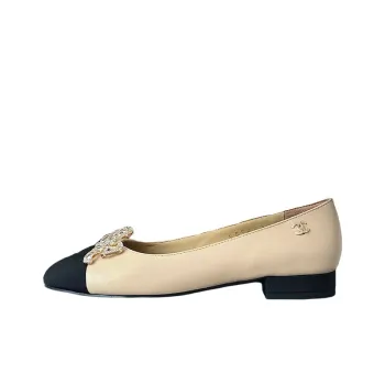 CHANEL Casual Single Shoes Women's Nude