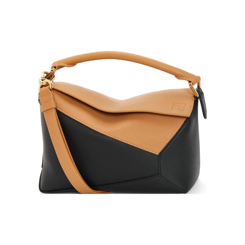 LOEWE Leather Shoulder Bag Crossbody Bag Handbag Regular Women's Black/Brown-0