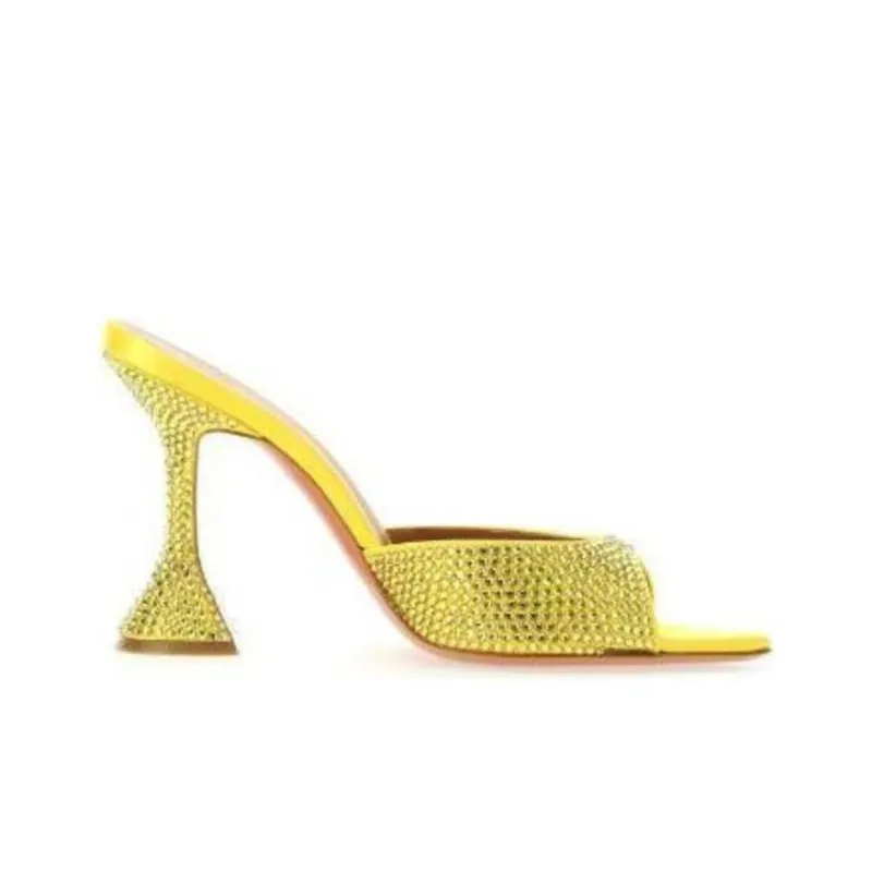 AMINA MUADDI Caroline 95mm Crystal-embellished Mules-1