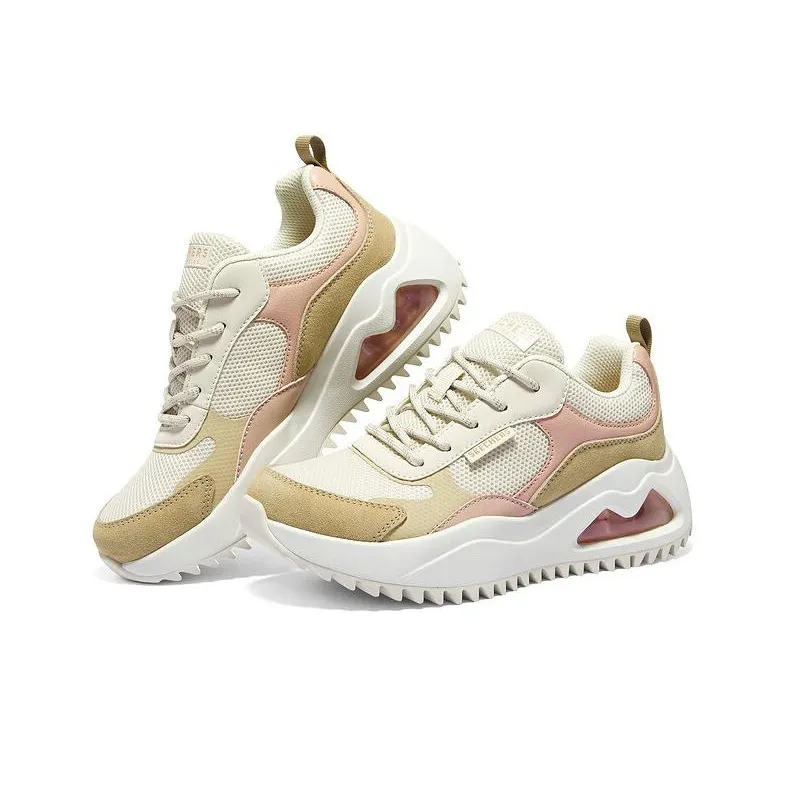 Skechers Street Uno Peaks Shoes 'White Tan Pink' Women's-1
