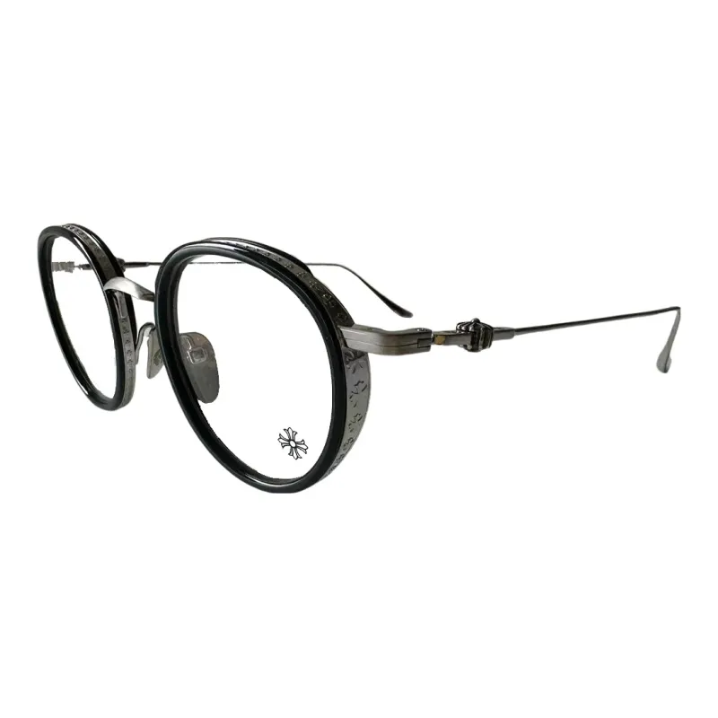Chrome Hearts Irregular Shape Eyeglass Frames Unisex Black-0