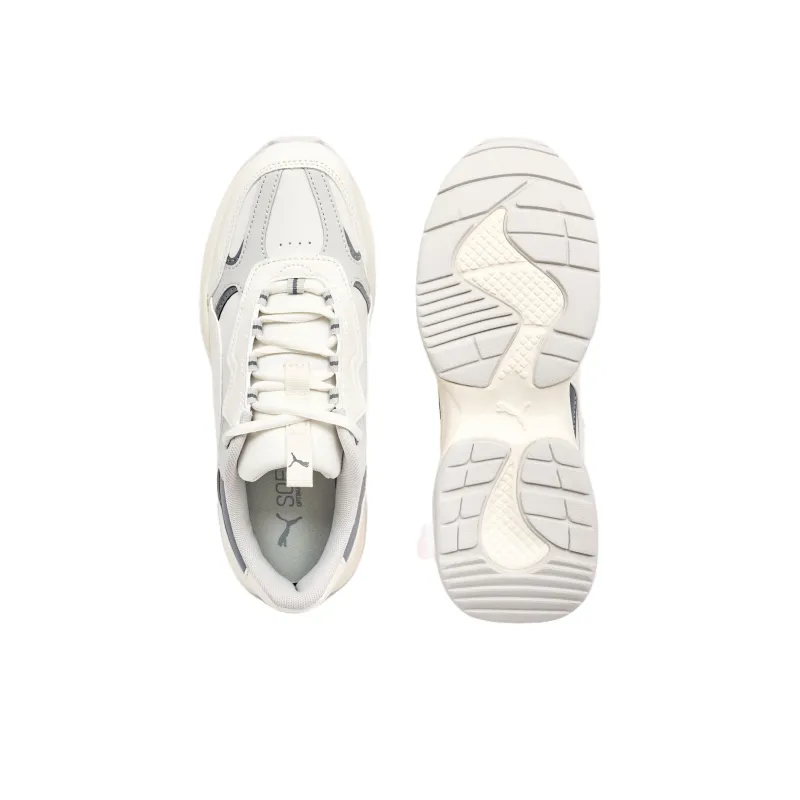 PUMA Cilia Pairy Cushioning Breathable Low Top Running Shoes Women's Beige-4