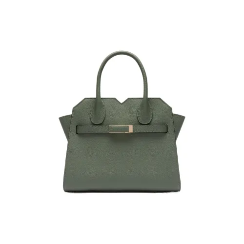 Valextra Millepunte Calfskin Shoulder Bag, Crossbody Bag, Handbag Mini Women's Musk Green