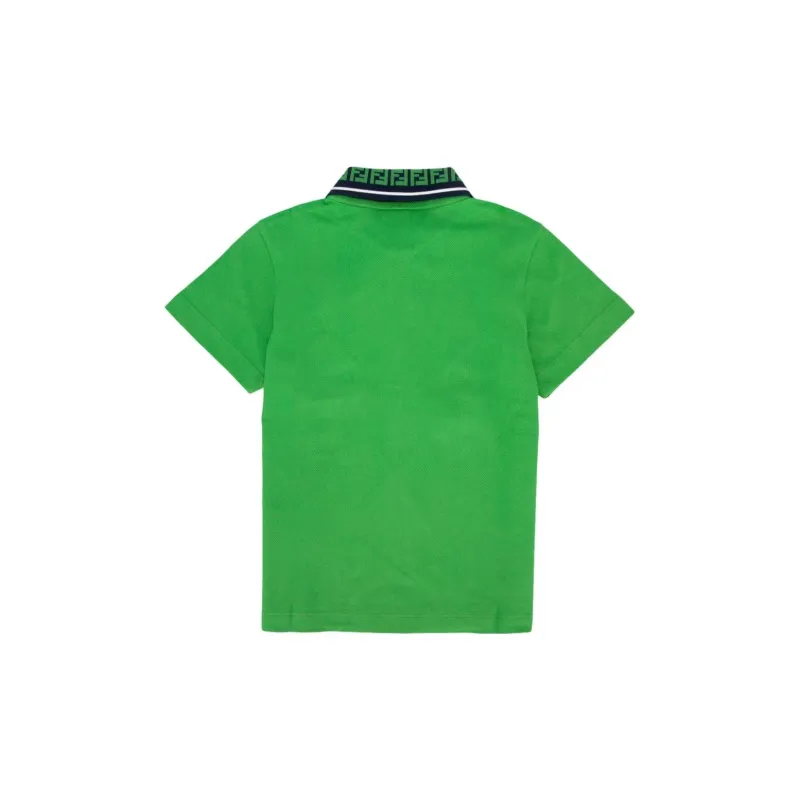 FENDI Logo Embroidered Polo Shirt-1