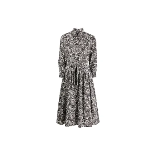 ASPESI Graphic-print Long-sleeve Shirtdress